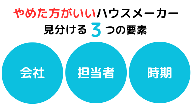 やめた方がいいハウスメーカーを見分ける要素は3つ